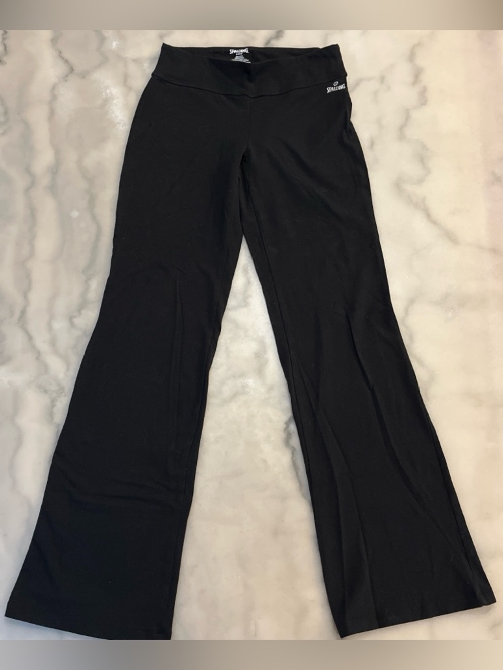 Spalding Black Flared Yoga Pants